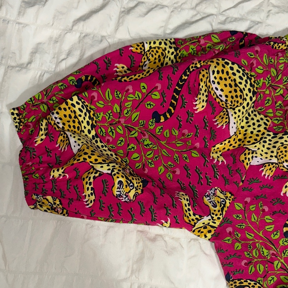 Printfresh Pink and Green Leopard Print Dress - Picture 5 of 5